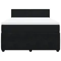 cadre de lit avec matelas Noir 140x190 cm Velours