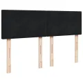 cadre de lit avec matelas Noir 140x190 cm Velours