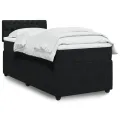 cadre de lit avec matelas Noir 90x190 cm Velours