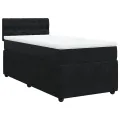 cadre de lit avec matelas Noir 90x190 cm Velours