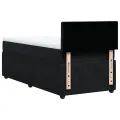 cadre de lit avec matelas Noir 90x190 cm Velours