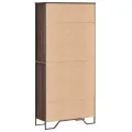 Bibliothèque chêne marron 80x31x169 cm bois d'ingénierie