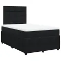 cadre de lit avec matelas Noir 120x200 cm Velours