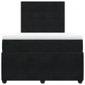 cadre de lit avec matelas Noir 120x200 cm Velours