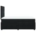 cadre de lit avec matelas Noir 120x200 cm Velours
