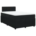 cadre de lit avec matelas Noir 120x200 cm Velours