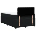 cadre de lit avec matelas Noir 120x200 cm Velours