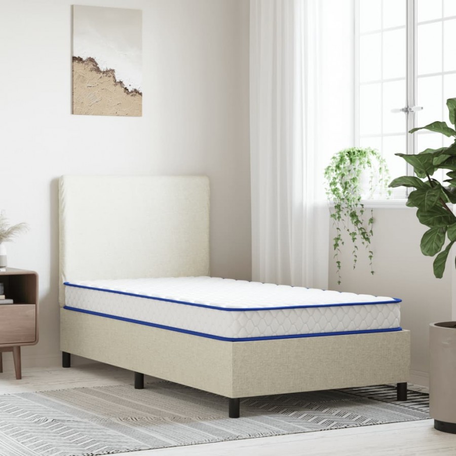 Matelas en mousse à mémoire de forme blanc 100x200x17 cm