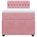 cadre de lit avec matelas Rose 90x200 cm Velours