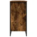 Armoire à chaussures chêne fumé 80x38x78 cm bois d'ingénierie