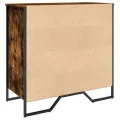 Armoire à chaussures chêne fumé 80x38x78 cm bois d'ingénierie