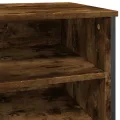 Armoire à chaussures chêne fumé 80x38x78 cm bois d'ingénierie
