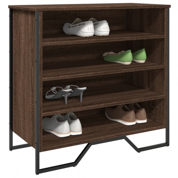 Armoire à chaussures chêne marron 80x38x78 cm bois d'ingénierie