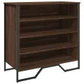 Armoire à chaussures chêne marron 80x38x78 cm bois d'ingénierie