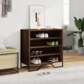 Armoire à chaussures chêne marron 80x38x78 cm bois d'ingénierie