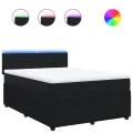 cadre de lit avec matelas Noir 140x190 cm Velours