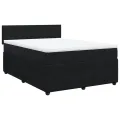 cadre de lit avec matelas Noir 140x190 cm Velours