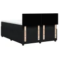 cadre de lit avec matelas Noir 140x190 cm Velours