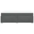 cadre de lit avec matelas gris foncé 120x190cm tissu