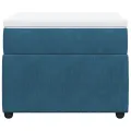 cadre de lit avec matelas Bleu foncé 90x200 cm