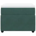 cadre de lit avec matelas Vert foncé 90x190 cm
