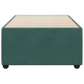 Cadre de lit sans matelas vert foncé 90x200 cm velours