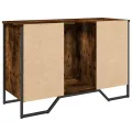 Armoire lavabo de salle de bain chêne fumé 91x35x60 cm