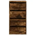 Commode d'angle chêne fumé 40x41x76 cm bois d'ingénierie