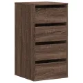 Commode d'angle chêne marron 40x41x76 cm bois d'ingénierie
