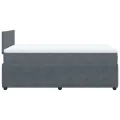 cadre de lit et matelas Gris foncé 120x200cm Velours