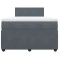 cadre de lit et matelas gris foncé 120x190cm velours