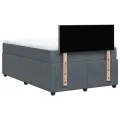 cadre de lit et matelas gris foncé 120x190cm velours