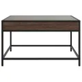 Table basse avec LED infini chêne marron 70x50x41 cm