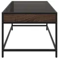 Table basse avec LED infini chêne marron 70x50x41 cm