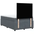 cadre de lit et matelas gris foncé 120x190cm velours