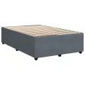 cadre de lit et matelas gris foncé 120x190cm velours