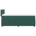 cadre de lit avec matelas Vert foncé 90x190 cm