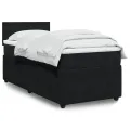 cadre de lit avec matelas Noir 90x200 cm Velours