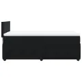 cadre de lit avec matelas Noir 90x200 cm Velours