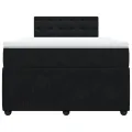 cadre de lit avec matelas Noir 120x200 cm Velours
