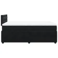 cadre de lit avec matelas Noir 120x200 cm Velours