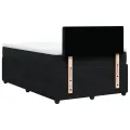 cadre de lit avec matelas Noir 120x200 cm Velours