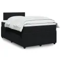 cadre de lit avec matelas noir 120x190 cm velours