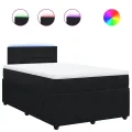 cadre de lit avec matelas noir 120x190 cm velours