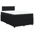 cadre de lit avec matelas noir 120x190 cm velours