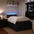 cadre de lit avec matelas noir 120x190 cm velours