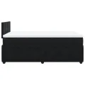 cadre de lit avec matelas noir 120x190 cm velours