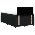 cadre de lit avec matelas noir 120x190 cm velours