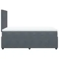 cadre de lit et matelas gris foncé 120x190cm velours
