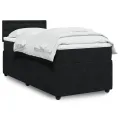 cadre de lit avec matelas Noir 90x200 cm Velours